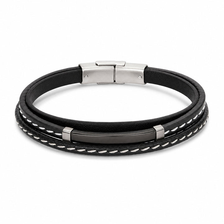 Гривна "Double Leather Black"
