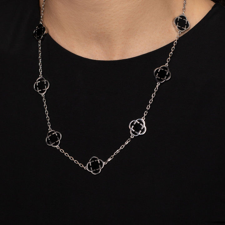 Гердан "Cloveluxe Silver Black"