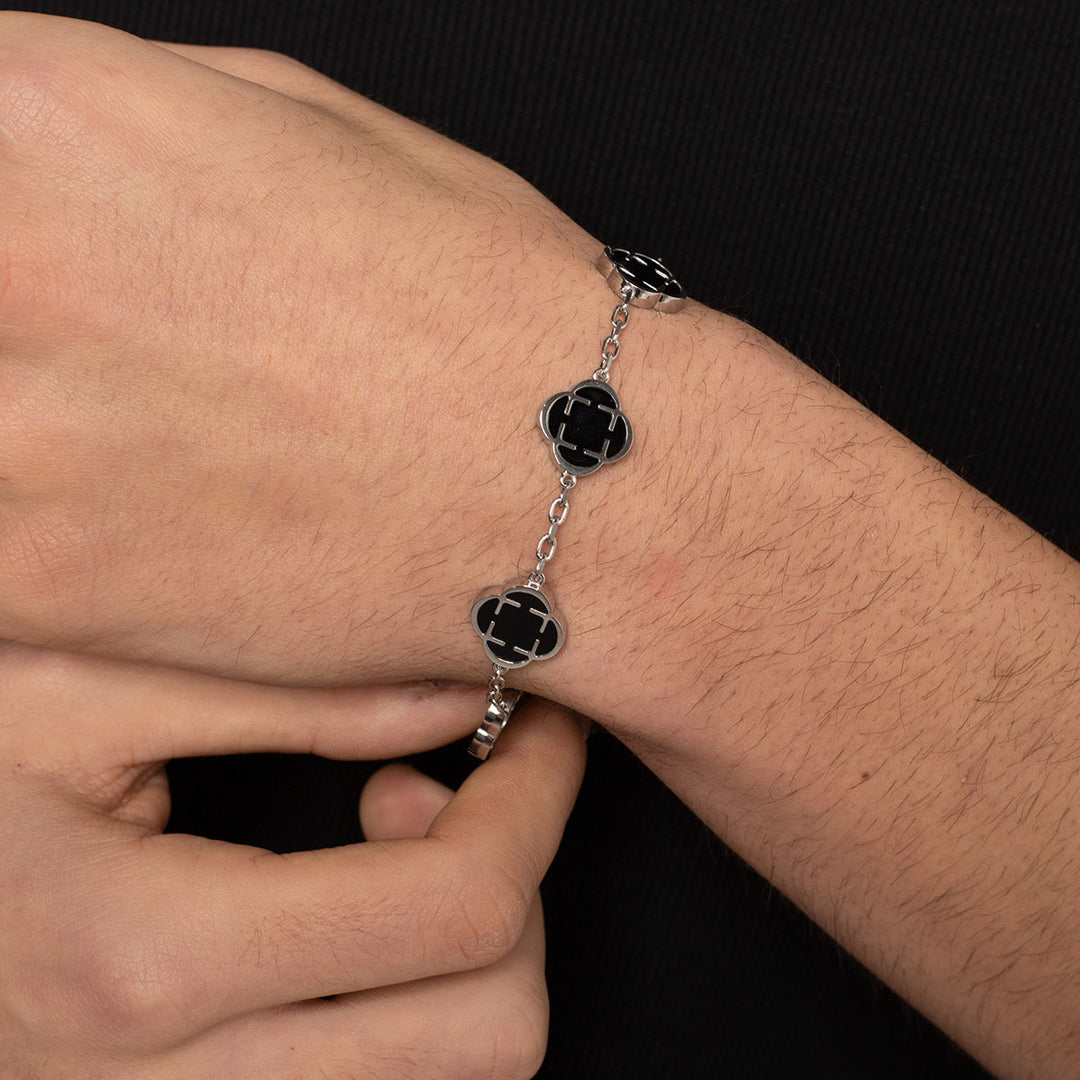 Гривна "Cloveluxe Silver Black”