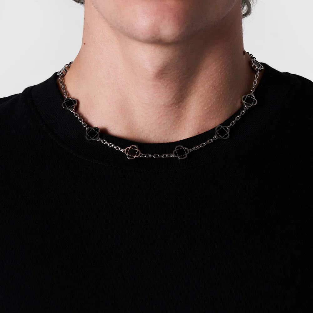 Гердан "Cloveluxe Silver Black"