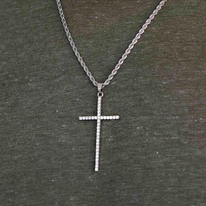 Гердан "Iced Out Long Cross" - Image 3