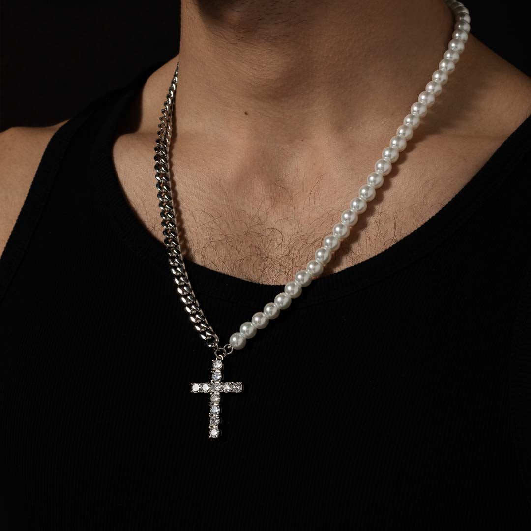 Гердан “Pearls Cuban Cross”