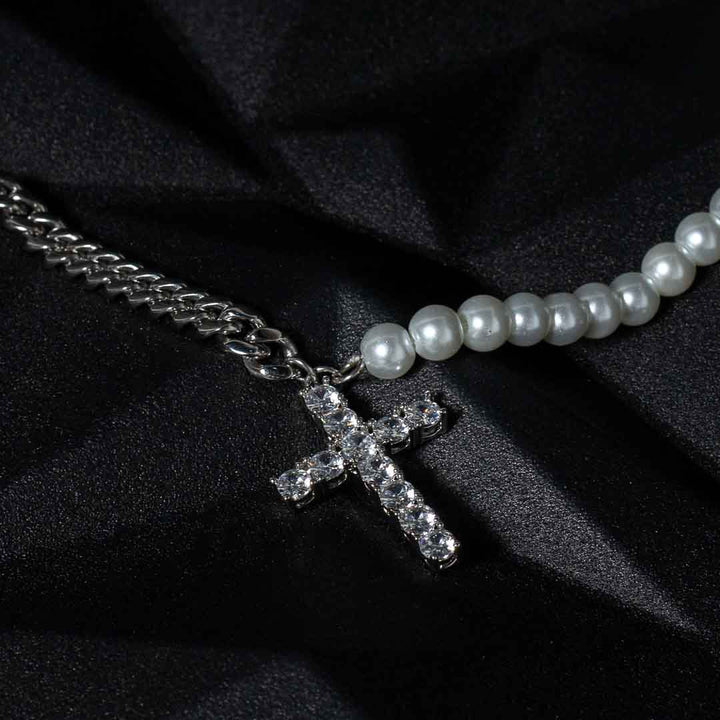 Гердан “Pearls Cuban Cross”